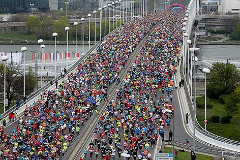 Läufer am Vienna City Marathon