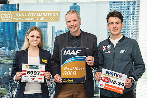 Lena Millonig, Wolfgang Konrad mit IAAF Gold Label, Valentin Pfeil