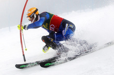Andre Myhrer (SWE) im Slalom in Levi