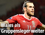 Gareth Bale (Wales) jubelt