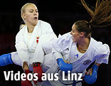 Alisa Buchinger im Finalkampf gegen Katrine Pedersen